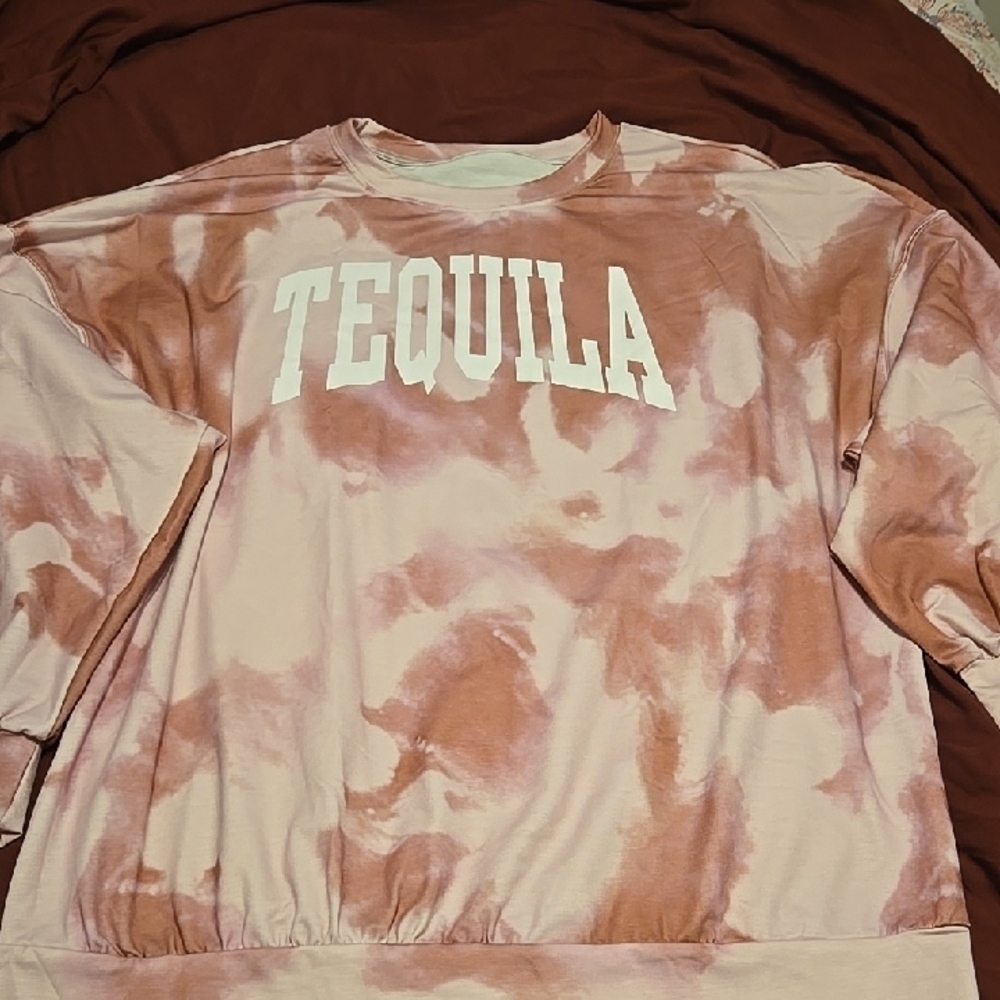 Pink Tie-Dye Sweatshirt nowt Oversized XLARGE fits 2x Or 3x